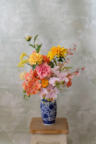 001 蘭之猗猗.青花陶瓷花藝