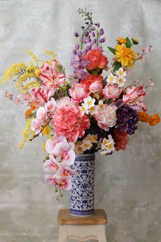 002 奼紫嫣紅.青花陶瓷花藝