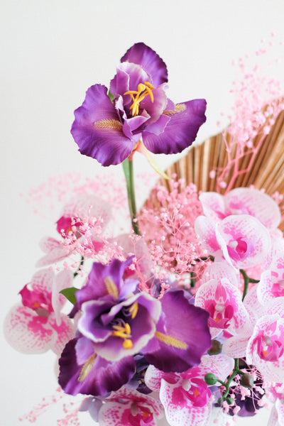 "Iris" Honeycomb Pattern Ceramic Vase