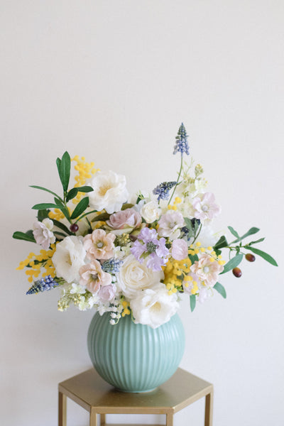 "Cary" in Turquoise Ceramic Vase