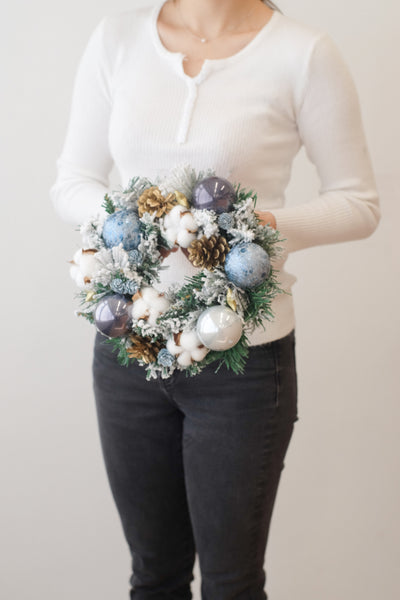 Festive Floral Wreath 25cm