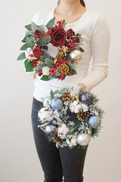 Festive Floral Wreath 25cm